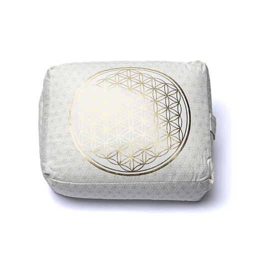 Bolster Yoga rectangular flor de la vida algodón orgánico