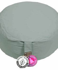 Zafu de Yoga meditación celadón verde de algodón BIO