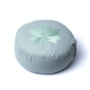 Zafu de Yoga redondo Loto verde salvia algodón orgánico