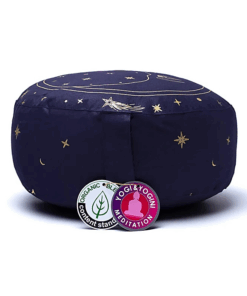 Zafu de Yoga meditación Luna azul marino algodón orgánico