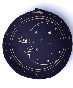 Zafu de Yoga meditación Luna azul marino algodón orgánico