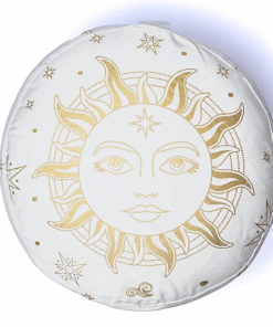 Zafu de Yoga meditación Sol blanco algodón orgánico