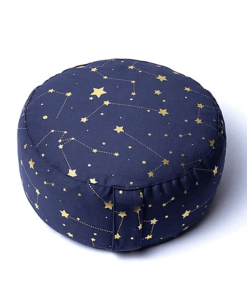 Zafu de Yoga meditación Cielo estrellado azul marino algodón orgánico