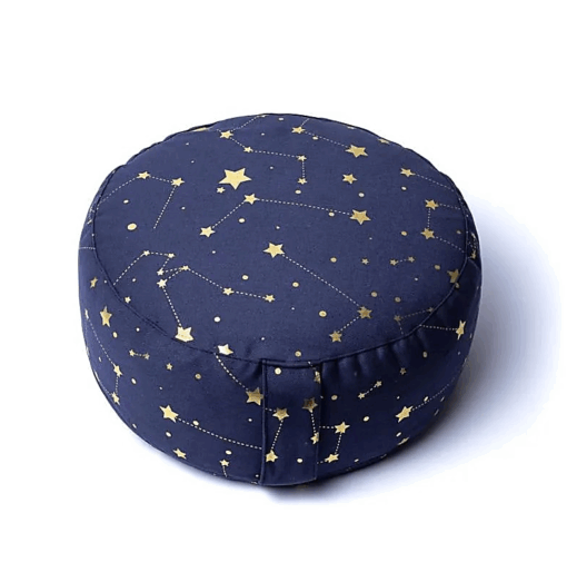 Zafu de Yoga meditación Cielo estrellado azul marino algodón orgánico