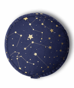 Zafu de Yoga meditación Cielo estrellado azul marino algodón orgánico