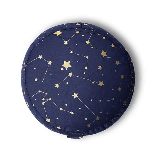 Zafu de Yoga meditación Cielo estrellado azul marino algodón orgánico