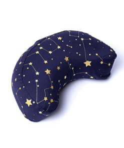 Zafu de Yoga Meditación media luna cielo estrellado azul marino algodón orgánico