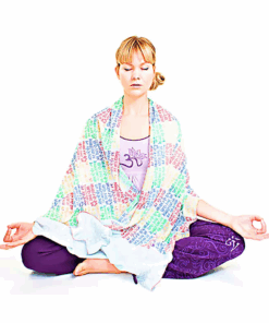 Chal de yoga para meditación Gayatri mantra