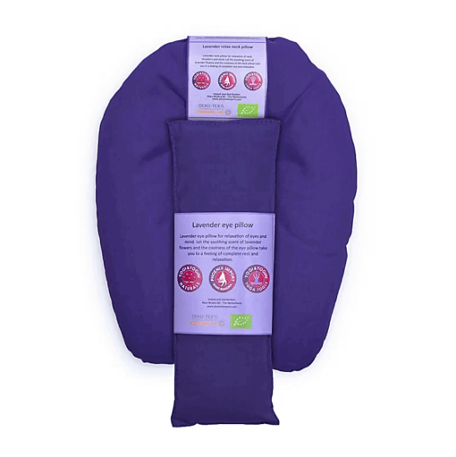 Almohadilla Ojos/Cuello para Yoga y Pilates Lavanda BIO violeta oscuro