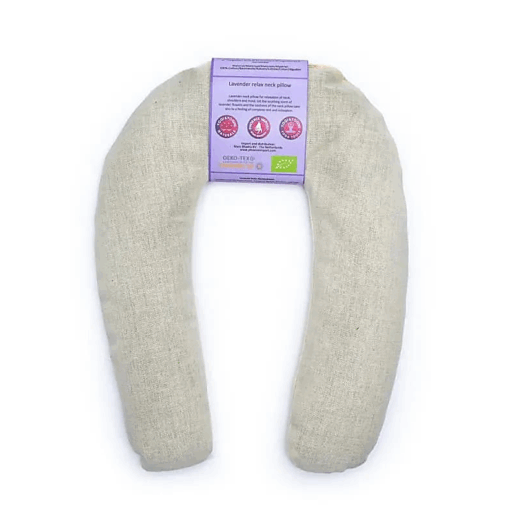 Almohadilla Cuello para Yoga y Pilates Lavanda BIO Beige