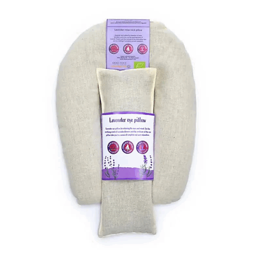 Almohadilla Ojos/Cuello para Yoga y Pilates Lavanda BIO Beige