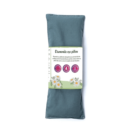 Almohadilla Ojos para Yoga y Pilates manzanilla con semillas de lino BIO verde oscuro