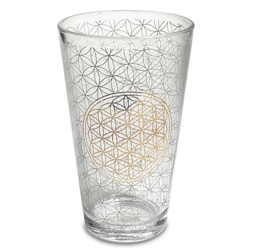 Vaso de agua para Yoga y Pilates Flor de la vida