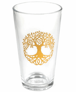 Vaso de cristal para Yoga y Pilates Árbol de la Vida simple