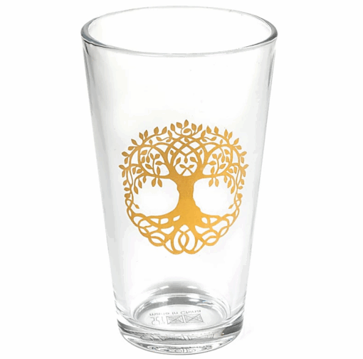 Vaso de cristal para Yoga y Pilates Árbol de la Vida simple