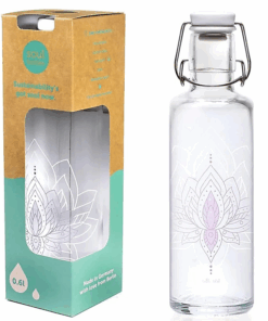 Botella para Yoga y Pilates Soulbottle Just breathe con Flor de Loto