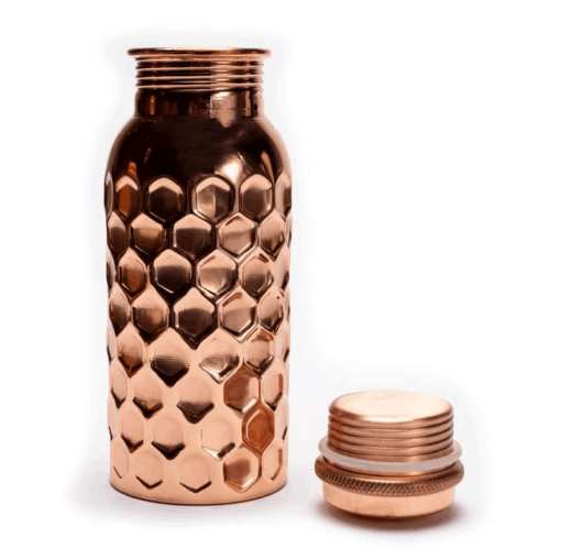 Botella para Yoga y Pilates de cobre martillada