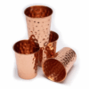Vaso de cobre para Yoga y Pilates martillado - Cuatro unidades