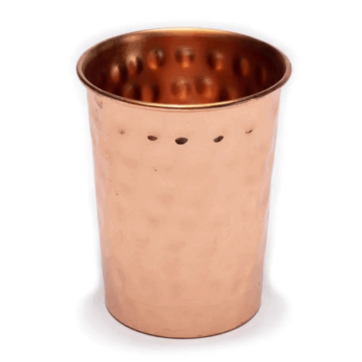 Vaso de cobre para Yoga y Pilates martillado - Cuatro unidades - Imagen 4