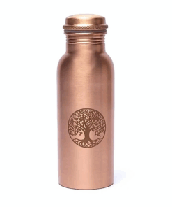 Botella para Yoga y Pilates de cobre con Árbol de la vida grabado a láser