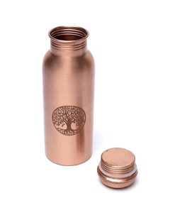 Botella para Yoga y Pilates de cobre con Árbol de la vida grabado a láser