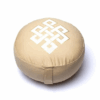 Zafu de Yoga meditación Nudo infinito beige algodón orgánico
