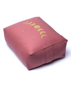 Bolster Yoga rectangular fases lunares malva algodón orgánico