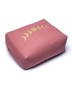Bolster Yoga rectangular fases lunares malva algodón orgánico