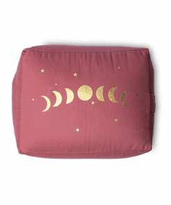 Bolster Yoga rectangular fases lunares malva algodón orgánico