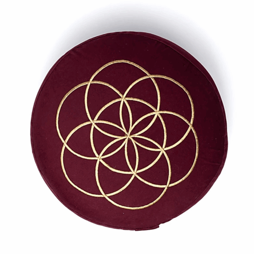 Zafu de Yoga meditación Semilla de la Vida - Imagen 2