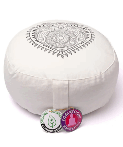 Zafu de Yoga meditación corazón color crudo algodón bio
