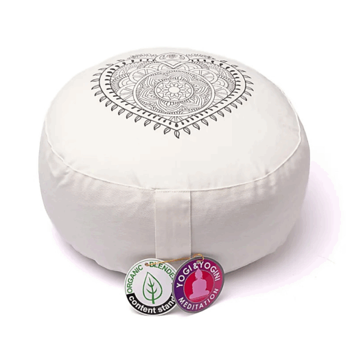 Zafu de Yoga meditación corazón color crudo algodón bio