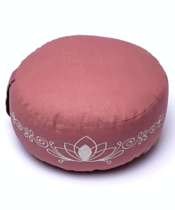 Zafu de Yoga meditación rosa antiguo loto algodón orgánico