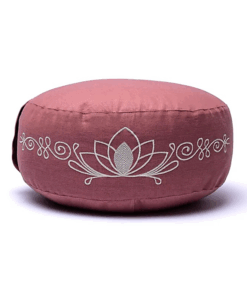 Zafu de Yoga meditación rosa antiguo loto algodón orgánico