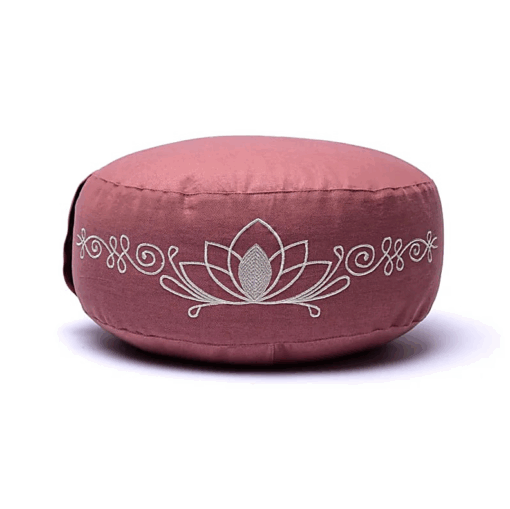 Zafu de Yoga meditación rosa antiguo loto algodón orgánico