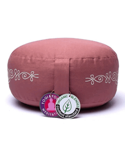 Zafu de Yoga meditación rosa antiguo loto algodón orgánico
