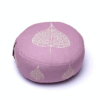 Zafu de Yoga meditación lila hoja de bodhi algodón orgánico