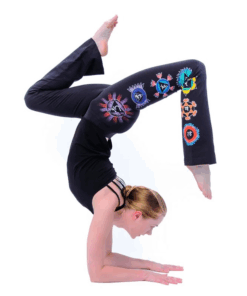 Pantalón de Yoga Chakras pintados a mano negro