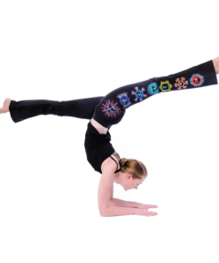 Pantalón de Yoga Chakras pintados a mano negro