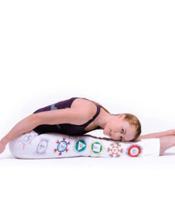 Pantalón de Yoga Chakras pintados a mano blanco
