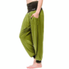 Pantalón de Yoga Vinayasa oliva verde/negro