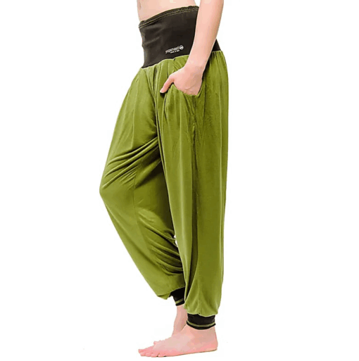 Pantalón de Yoga Vinayasa oliva verde/negro