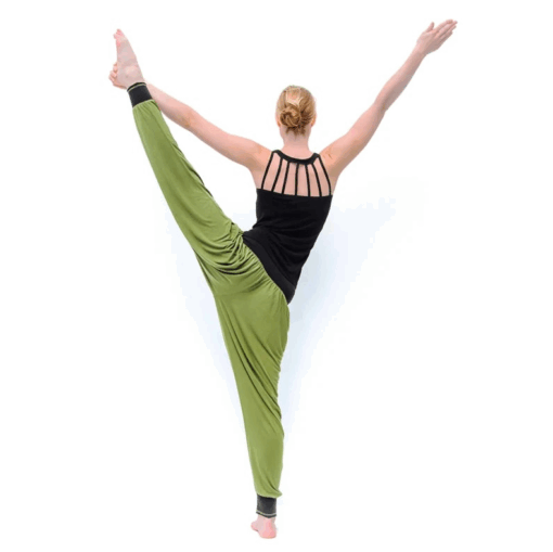 Pantalón de Yoga Vinayasa oliva verde/negro