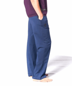 Pantalón de Yoga hombres Comfort algodón orgánico azul