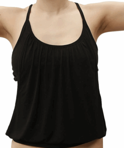 Top yoga Namaste Zen sin costuras algodón orgánico negro
