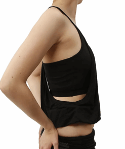 Top yoga Namaste Zen sin costuras algodón orgánico negro