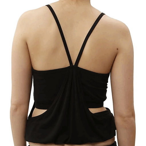 Top yoga Namaste Zen sin costuras algodón orgánico negro