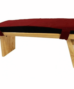 Cojín para banco de meditación rojo oscuro con relleno