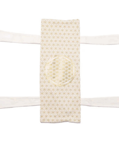 Cojín para banco de meditación blanco Flor de la Vida con relleno