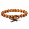 Mala/pulsera de madera de sándalo - elástica